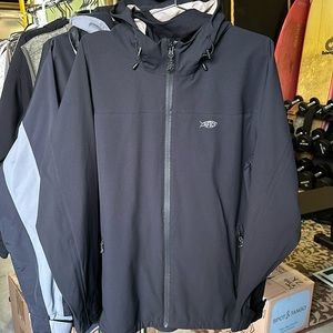 AFTCO men’s light weight rain jacket black large